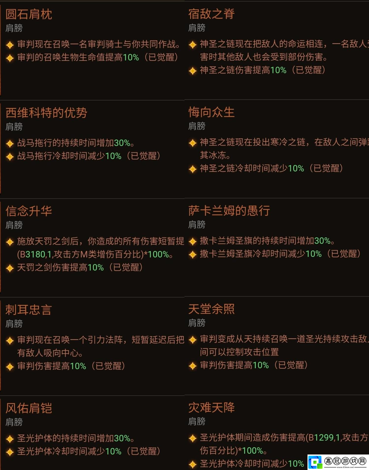 暗黑破壞神不朽圣教軍裝備覺醒強度如何暗黑破壞神不朽圣教軍裝備覺醒數(shù)據(jù)分享