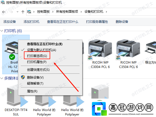 打印機首選項沒有維護選項什么原因