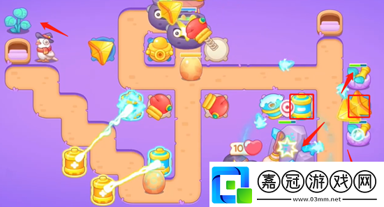 保衛(wèi)蘿卜4阿波與魔法寶藏第二關攻略！