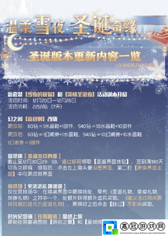 奇跡暖暖圣誕節更新了哪些內容