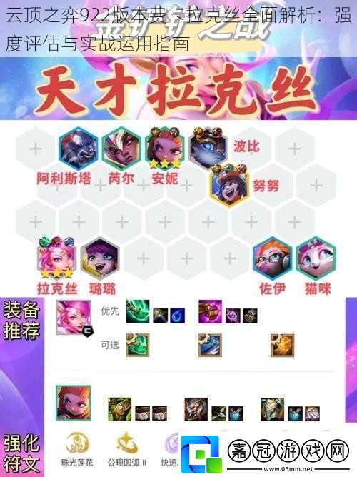 云頂之弈922版本費卡拉克絲全面解析：強度評估與實戰運用指南