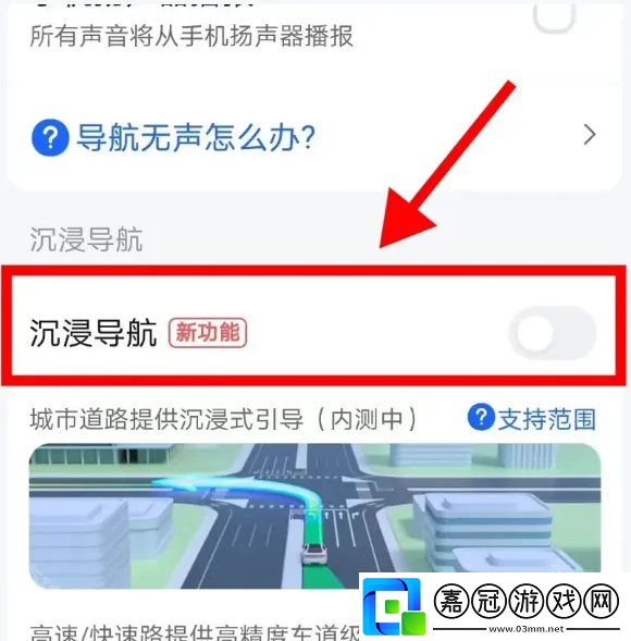 高德地圖沉浸導航在哪里設置