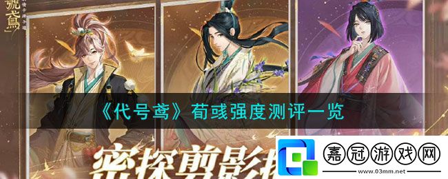 代號鳶荀彧-代號鳶荀彧強度測評一覽