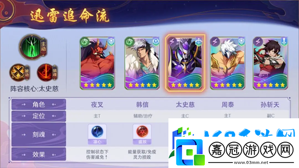 鎮魂街破曉太史慈陣容怎么搭配