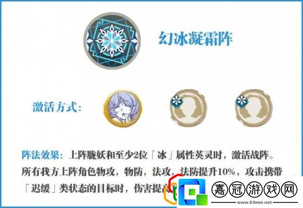 天地劫冰系戰(zhàn)陣厲害不厲害