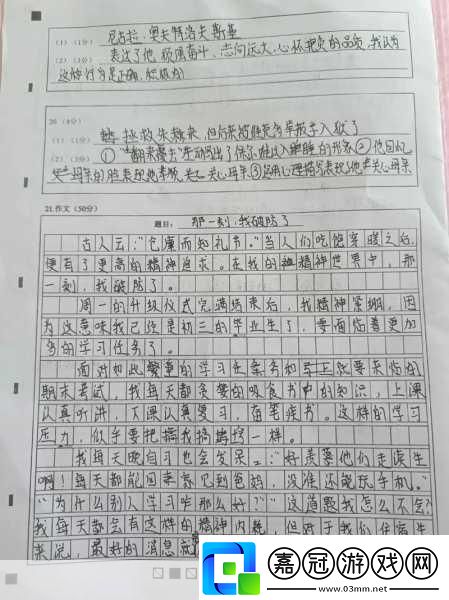 做錯一道題放一個冰塊作文