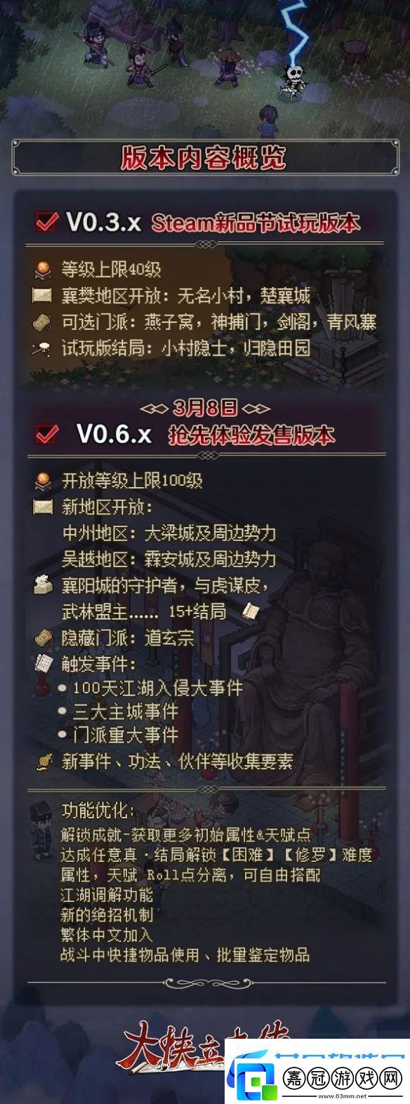 大俠立志傳EA版有什么內(nèi)容