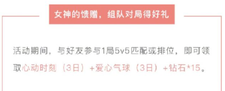 王者榮耀女神的饋贈活動怎么玩