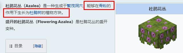 我的世界杜鵑花叢有什么用